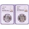 Image 1 : Lot of 1958 & 1958-D Franklin Half Dollar Coins NGC MS64