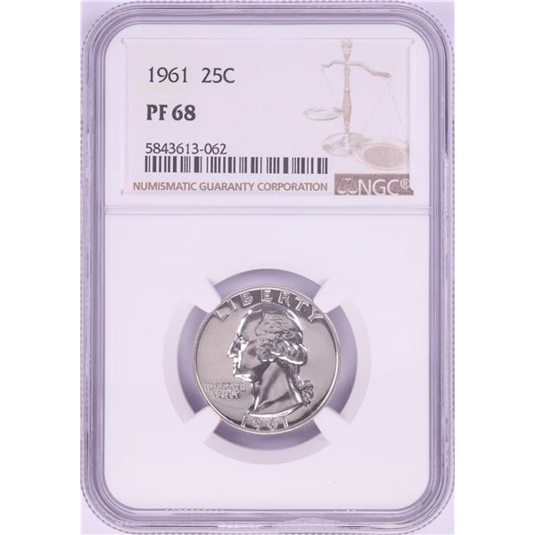 1961 Proof Washington Quarter Coin NGC PF68