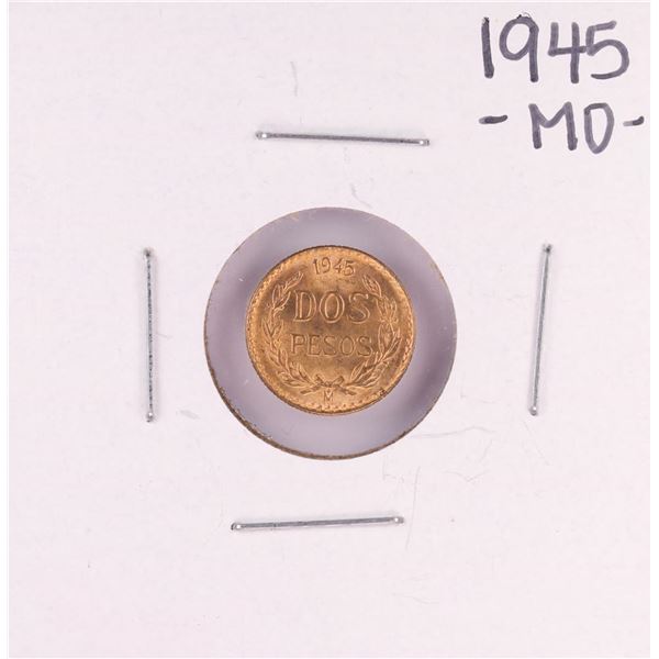 1945 Mexico Dos Pesos Gold Coin