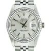 Image 1 : Rolex Men's Stainless Steel Silver Index Datejust Oyster Perpetual Wristwatch