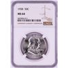 Image 1 : 1958 Franklin Half Dollar Coin NGC MS64