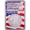 Image 1 : 2019-W $1 Proof American Silver Eagle Coin NGC PF70 Ultra Cameo Memorial Day Flag Core