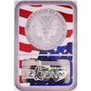 Image 2 : 2019-W $1 Proof American Silver Eagle Coin NGC PF70 Ultra Cameo Memorial Day Flag Core