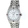 Image 2 : Rolex Men's Stainless Steel Diamond & Ruby Datejust Watch