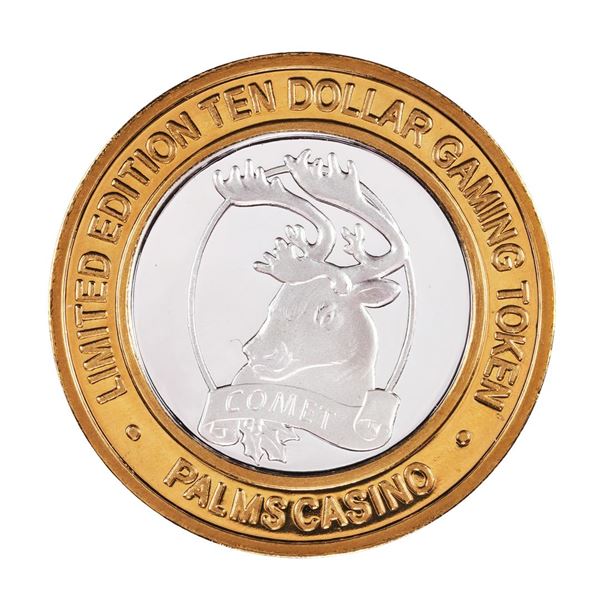 .999 Silver Palms Casino Las Vegas Nevada $10 Limited Edition Gaming Token