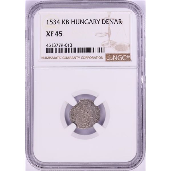 1534 KB Hungary Denar 'Madonna and Child' Coin NGC XF45
