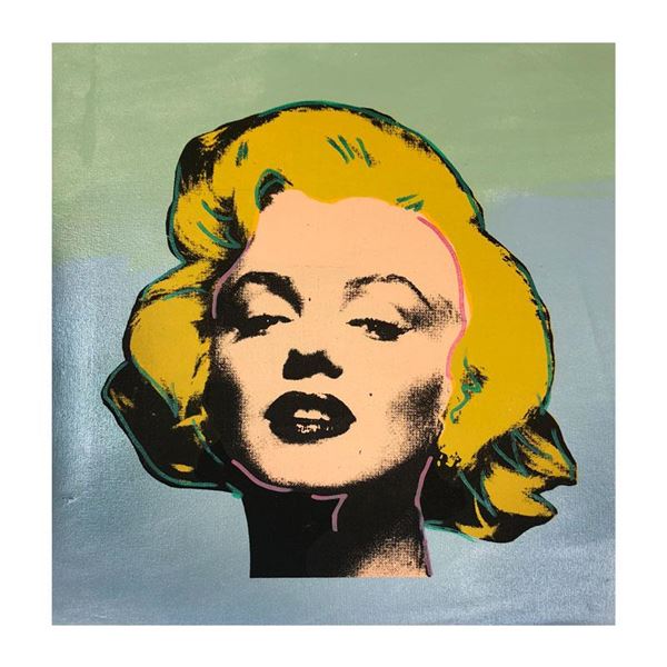 Steve Kaufman (1960-2010) "Marilyn, multi colored" Original Mixed Media on Canvas