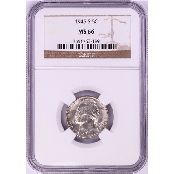 1945-S Jefferson Nickel Coin NGC MS66