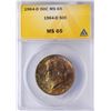 Image 1 : 1964-D Kennedy Half Dollar Coin ANACS MS65 AMAZING TONING
