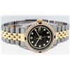 Image 3 : Rolex Men's Two Tone Steel & Gold Black Diamond String & Sapphire Datejust Wristwatch