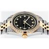 Image 9 : Rolex Men's Two Tone Steel & Gold Black Diamond String & Sapphire Datejust Wristwatch