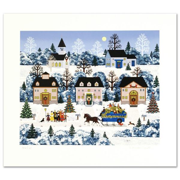 Jane Wooster Scott  Holiday Sleigh Ride  Limited Edition Serigraph