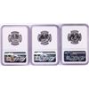 Image 2 : Lot of (3) 1956 Proof Washington Quarter Coins NGC PF66