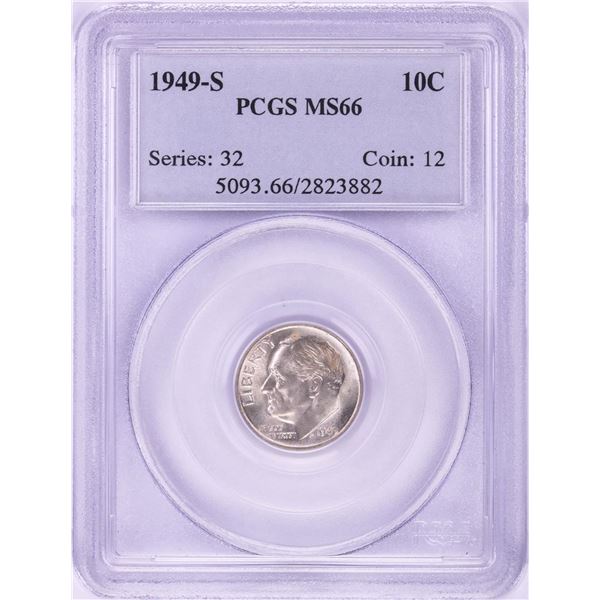 1949-S Roosevelt Dime Coin PCGS MS66