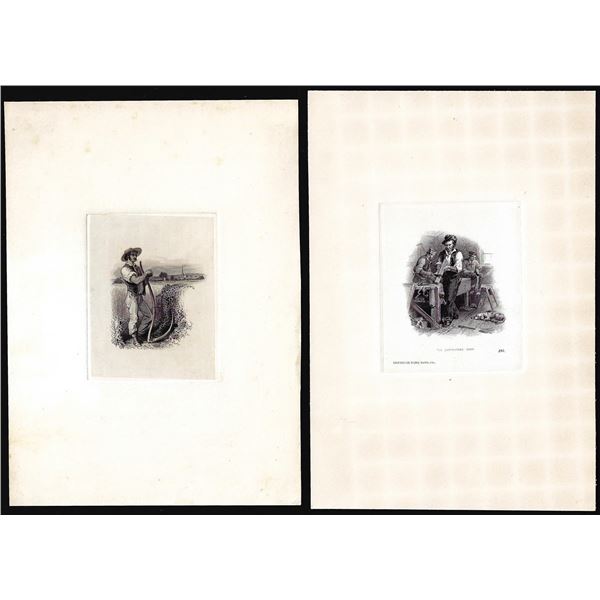 Lot of (2) 1800's Vignette from Original Proof Plates