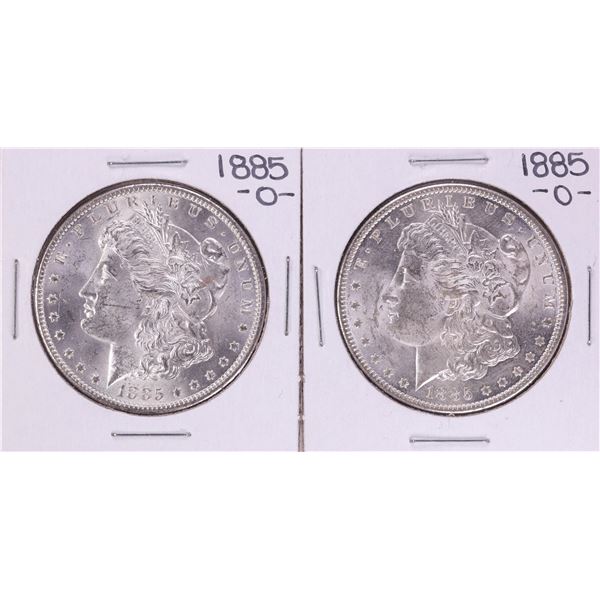 Lot of (2) 1885-O $1 Morgan Silver Dollar Coins