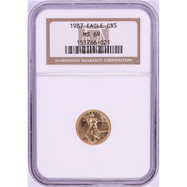 1987 $5 American Gold Eagle Coin NGC MS69
