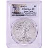 Image 1 : 2016-P $1 American Silver Eagle Coin PCGS Gem BU Struck at the Philadelphia Mint
