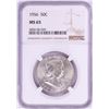 Image 1 : 1956 Franklin Half Dollar Coin NGC MS65