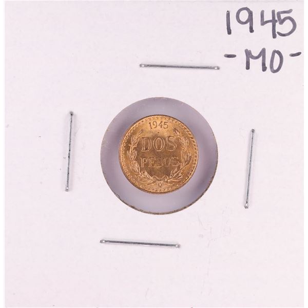 1945 Mexico Dos Pesos Gold Coin