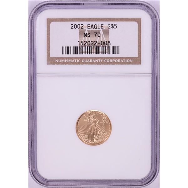 2002 $5 American Gold Eagle Coin NGC MS70