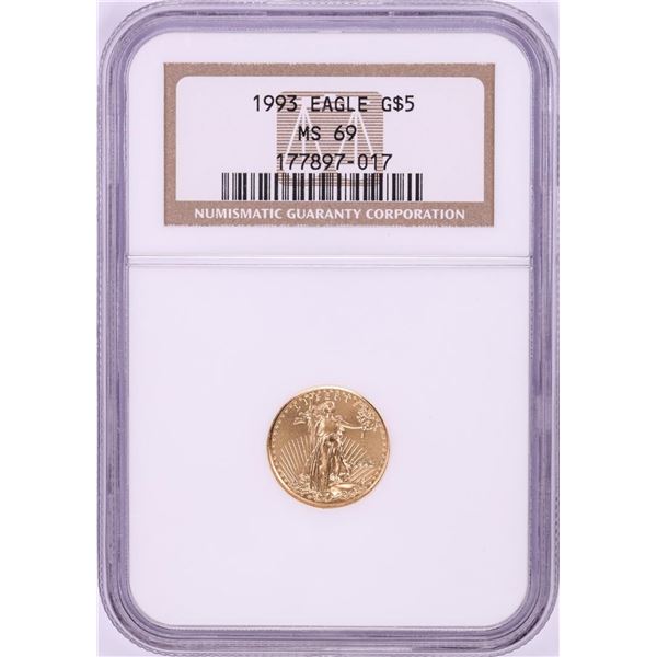 1993 $5 American Gold Eagle Coin NGC MS69