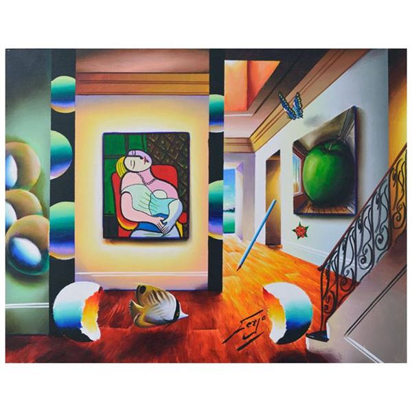Ferjo "Picasso Meets Magritte" Original Oil on Canvas
