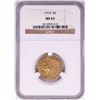 Image 1 : 1910 $5 Indian Head Half Eagle Gold Coin NGC MS63