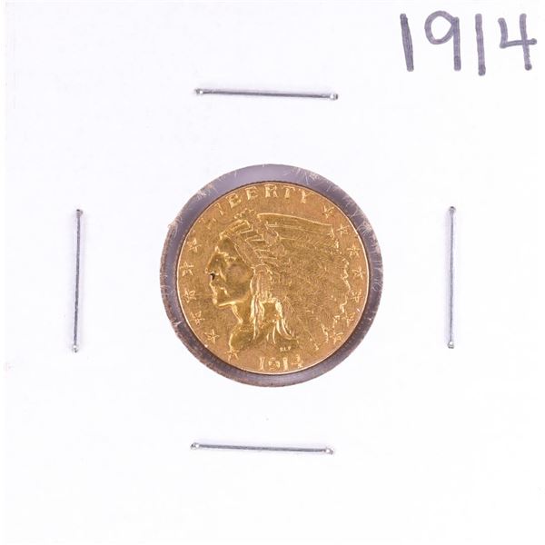 1914 $2 1/2 Indian Head Quarter Eagle Gold Coin