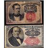 Image 1 : Lot of 1874 Fifth Issue Ten Cent & Twenty-Five Fractional Currency Notes