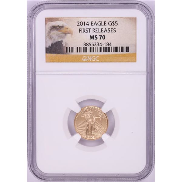 2014 $5 American Gold Eagle Coin NGC MS70 First Releases