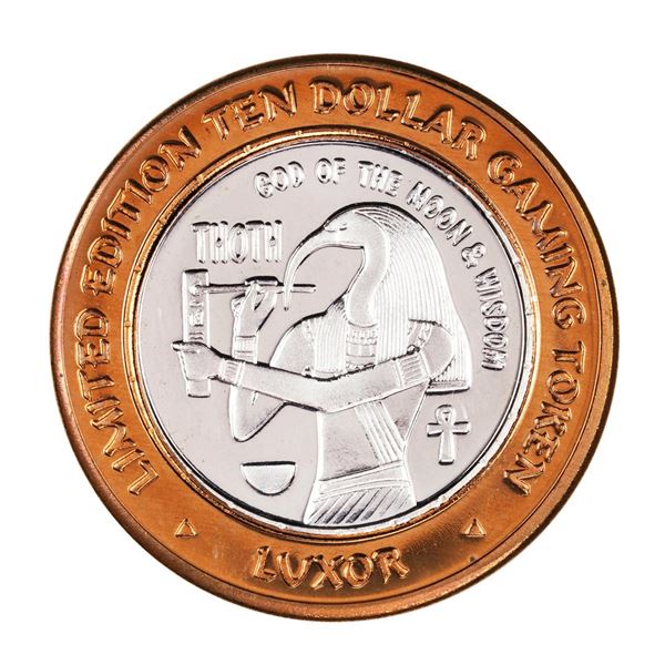 .999 Silver Luxor Las Vegas, Nevada $10 Casino Limited Edition Gaming Token