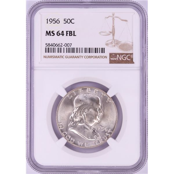 1956 Franklin Half Dollar Coin NGC MS64FBL