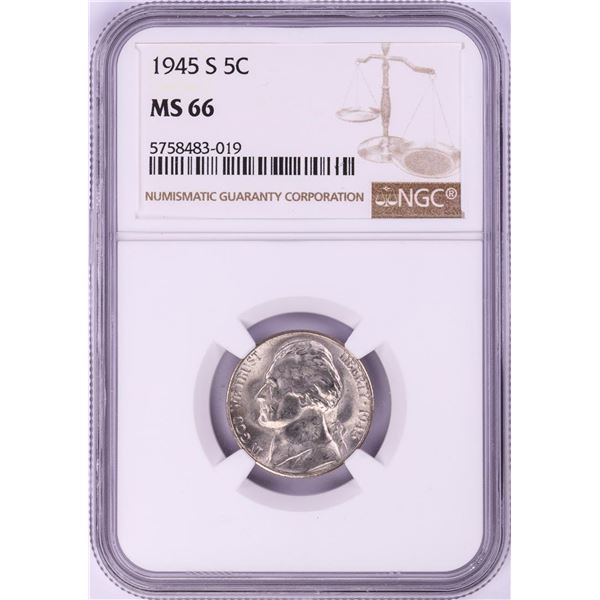 1945-S Jefferson Nickel Coin NGC MS66