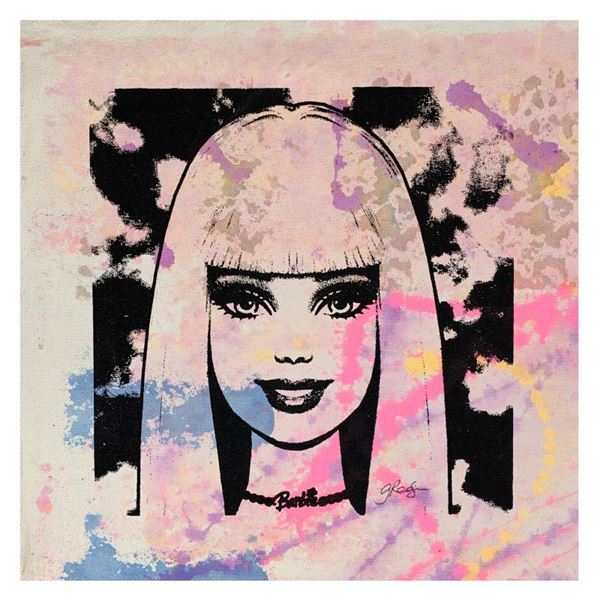 Gail Rodgers "Barbie" Original Mixed Media on Canvas