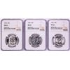 Image 1 : Lot of (3) 1955 Franklin Half Dollar Coins NGC MS63