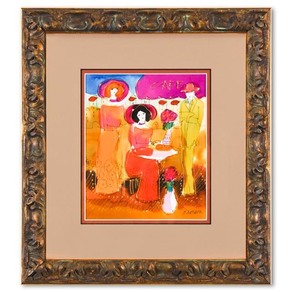 Moshe Leider Original Watercolor in Custom Frame