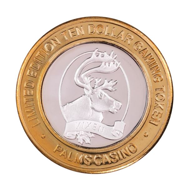 .999 Silver Palms Casino Las Vegas Nevada $10 Limited Edition Gaming Token
