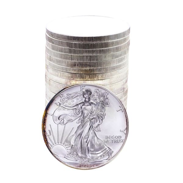 Roll of (20) Brilliant Uncirculated 1993 $1 American Silver Eagle Coins