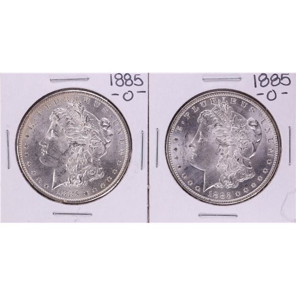 Lot of (2) 1885-O $1 Morgan Silver Dollar Coins