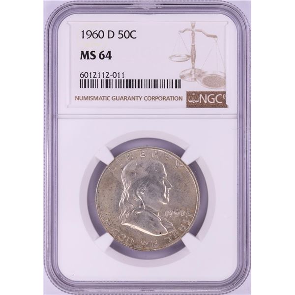 1960-D Franklin Half Dollar Coin NGC MS64