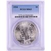 Image 1 : 1934 $1 Peace Silver Dollar Coin PCGS MS63