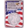 Image 1 : 2019-W $1 Proof American Silver Eagle Coin NGC PF70 Ultra Cameo Congratulations Flag