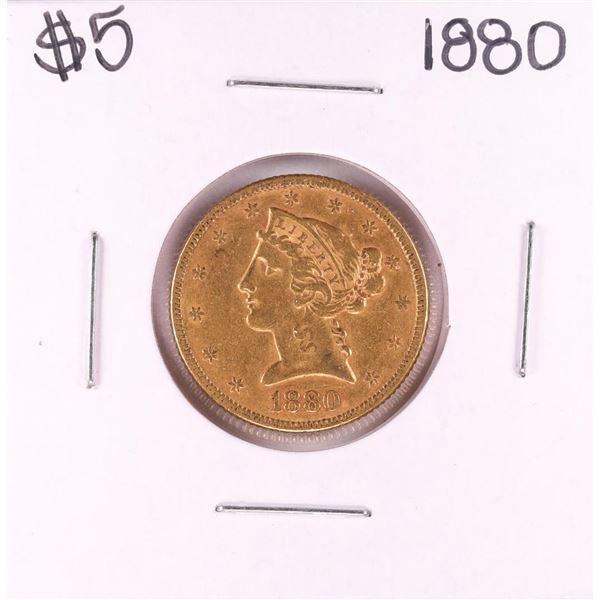 1880 $5 Liberty Head Half Eagle Gold Coin