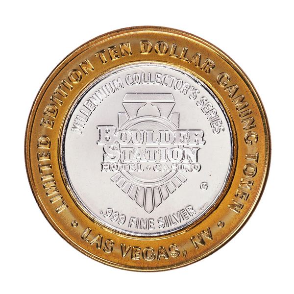 .999 Fine Silver Boulder Station Las Vegas, Nevada $10 Limited Edition Gaming Token