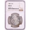 Image 1 : 1881-S $1 Morgan Silver Dollar Coin NGC MS63 Nice Toning