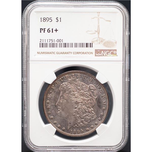 1895 $1 Proof Morgan Silver Dollar Coin NGC PF61+