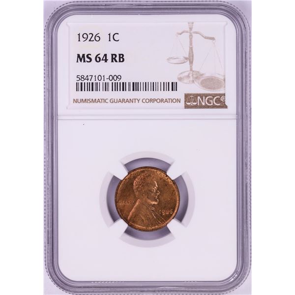 1926 Lincoln Wheat Cent Coin NGC MS64RB