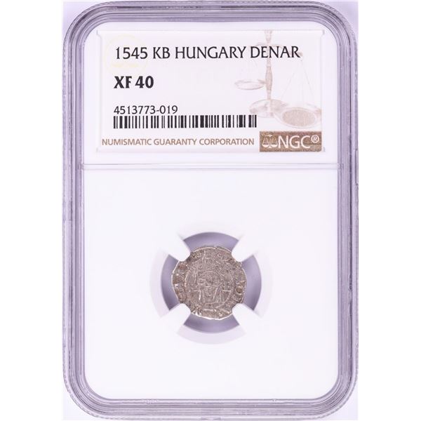 1545 KB Hungary Denar 'Madonna and Child' Coin NGC XF40