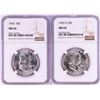 Image 1 : Lot of 1963 & 1963-D Franklin Half Dollar Coins NGC MS64
